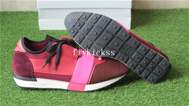 Balenciaga Race Runner Trainers Red Pink